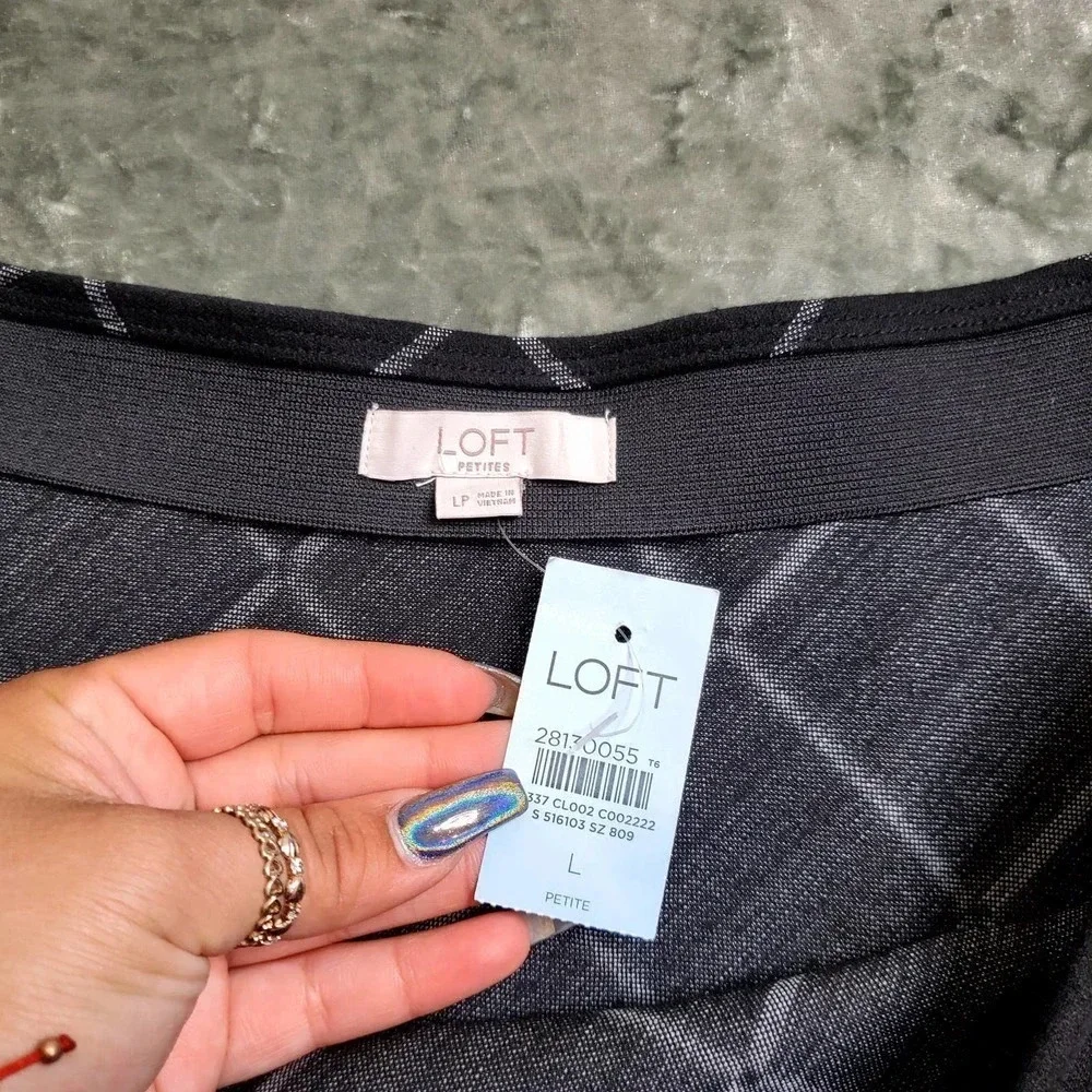 Loft Plaid A-Line Skirt